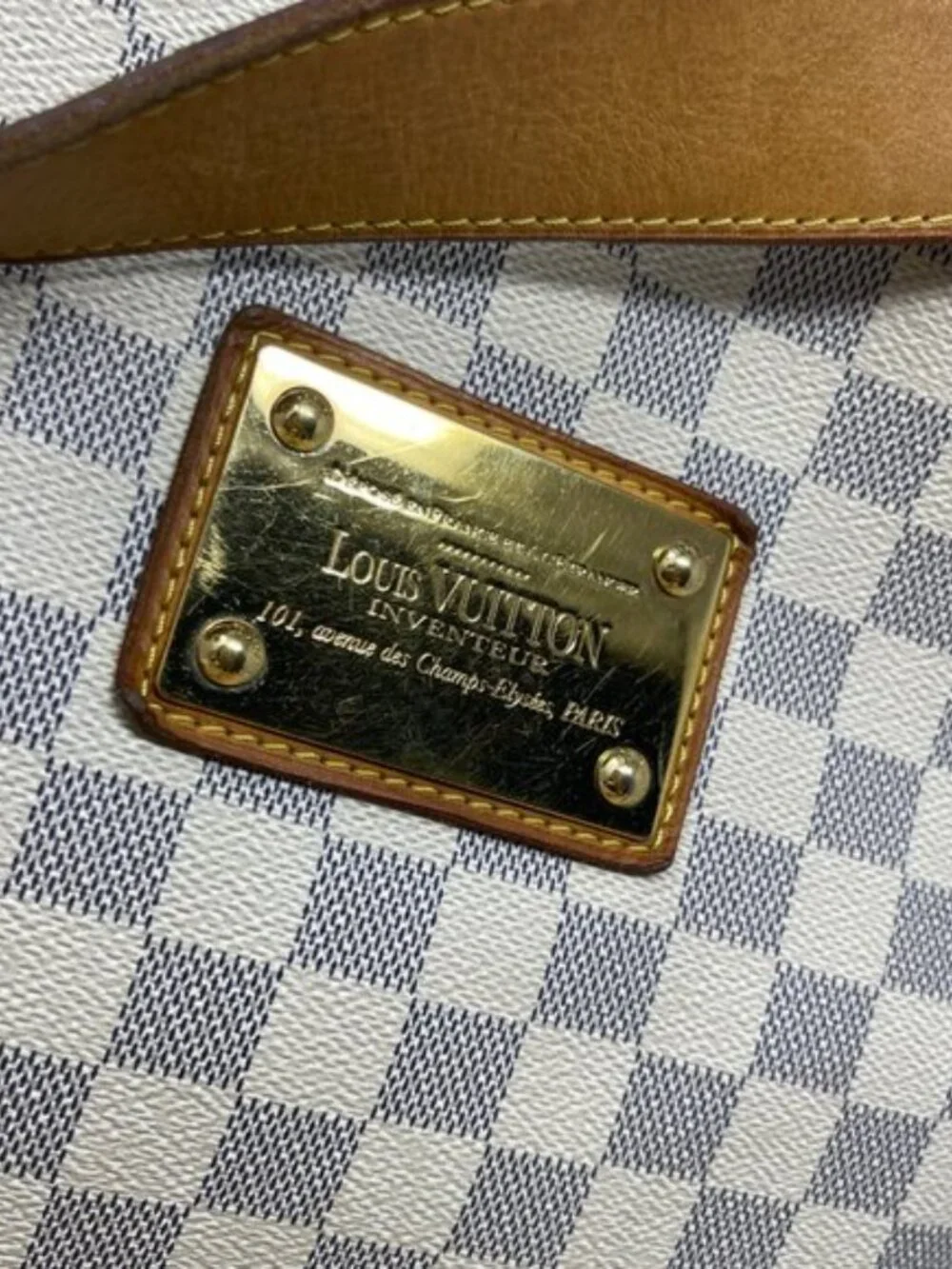 LOUIS VUITTON Damier Azur Galliera GM Shoulder Bag